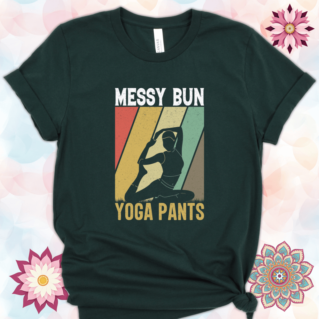 Messy Bun, Yoga Pants