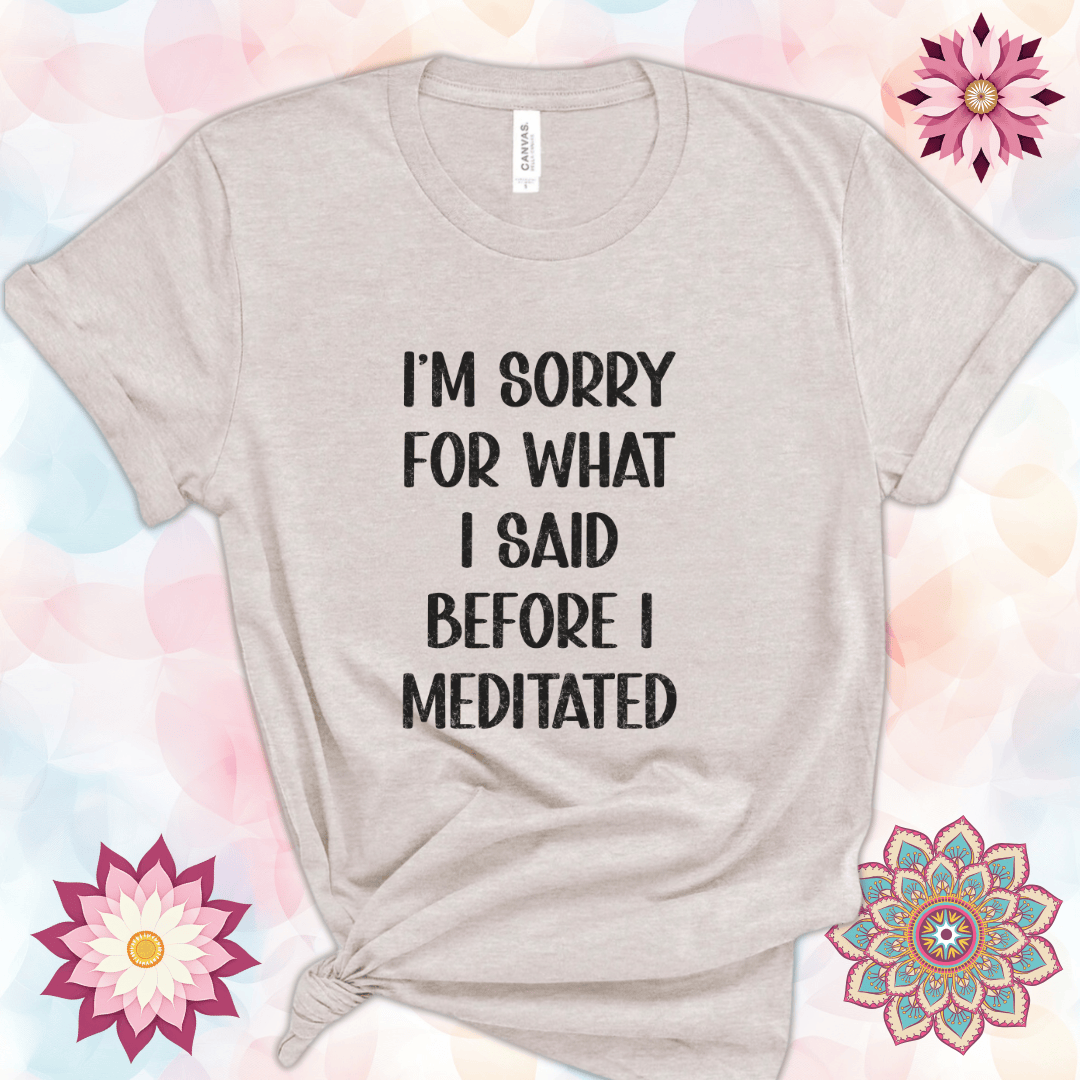I'm Sorry for What I Said Before I Meditated